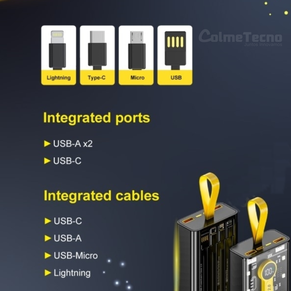 Miniatura 8 de Power Bank Batería Multicable 20000mah